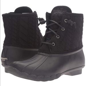 Sperry duckboots black
